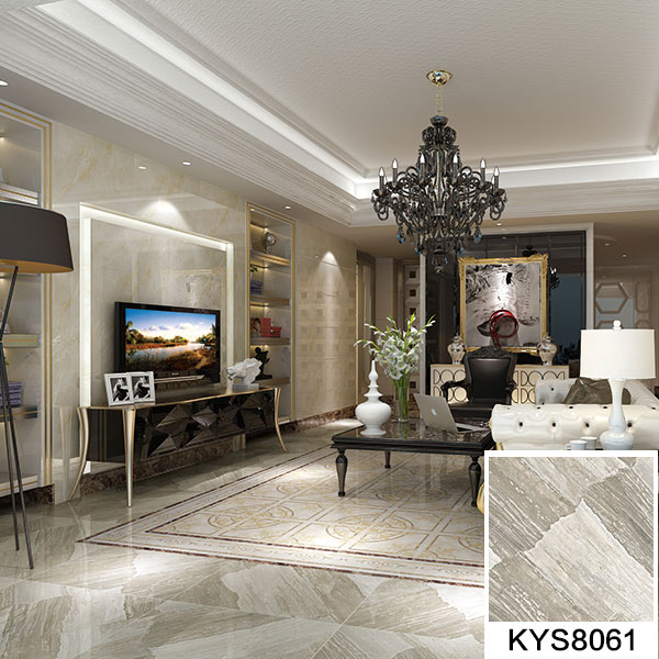 永利yl23455全抛釉瓷砖天堡石KYS8061瓷砖客厅应用效果