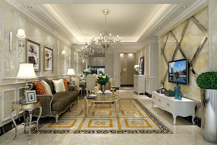 永利yl23455瓷砖客厅KWP68013-KWS68016效果图