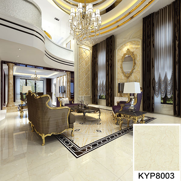 永利yl23455大理石瓷砖：金线莎安娜KYP8003 铺贴效果