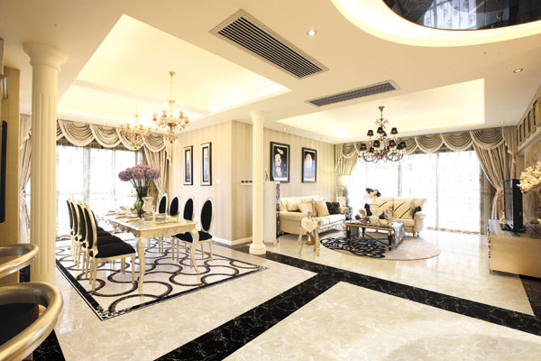 永利yl23455大理石瓷砖KYG8009+KYB8017+KYB8015-DH 效果图