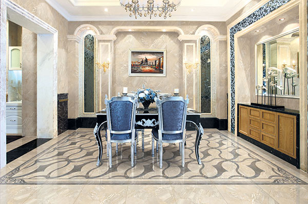 永利yl23455全抛釉瓷砖：格兰石KYP8067餐厅效果图