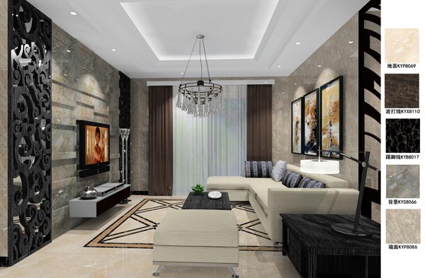 永利yl23455瓷砖应用效果：徐州开元翡翠湾F户型装修效果鉴赏