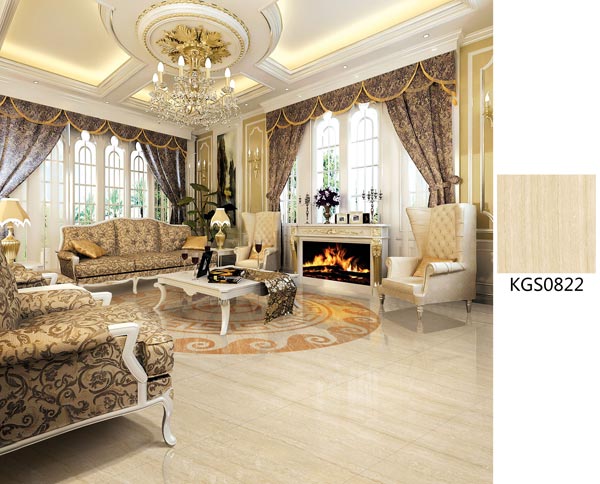 陶瓷一线品牌永利yl23455瓷砖美式客厅效果图