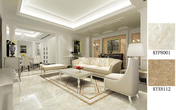 陶瓷一线品牌永利yl23455瓷砖美式客厅效果图
