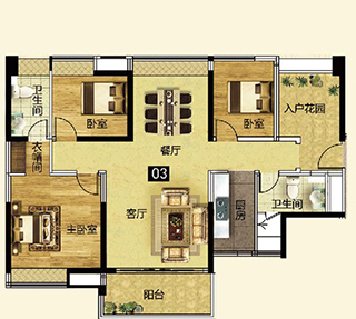 永利yl23455家装：佛山灯湖华府133㎡现代简约装修效果鉴赏