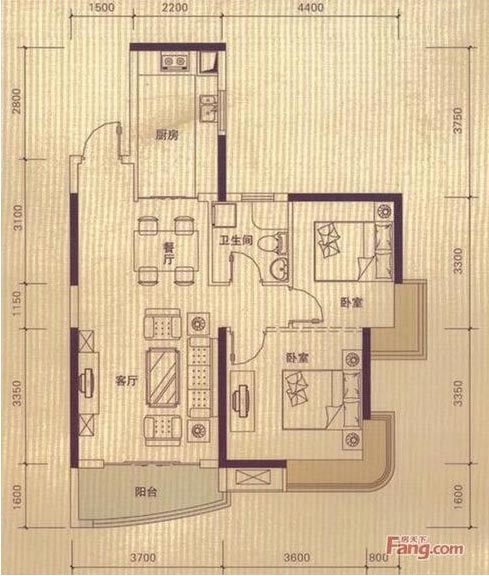 永利yl23455家装：佛山丹灶  桂丹颐景园80㎡简约现代装修效果鉴赏