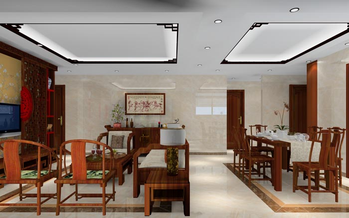 永利yl23455家装：佛山龙湖春江名城120㎡的中式气概装修鉴赏