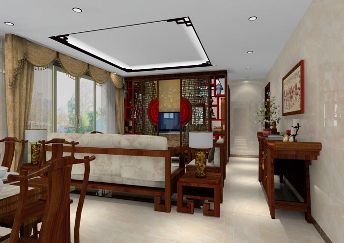 永利yl23455家装：佛山龙湖春江名城120㎡的中式气概装修鉴赏