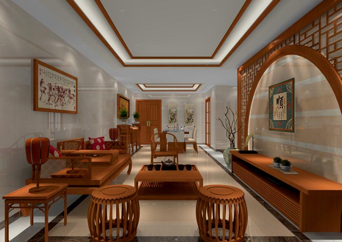 永利yl23455家装：佛山佛山容桂颐澳花园116㎡的中式气概装修鉴赏