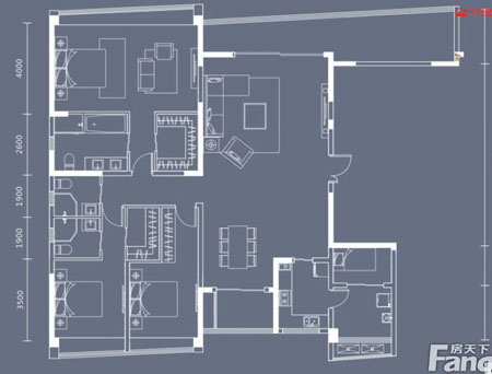 本单位的设计要害词：净、雅、简、时尚。。。。？？？？吞侵魅似肺坏南笳，，，本客厅的墙面没有过多的装饰，，，客餐厅的酒柜设计更是凸显了主人的品味格调，，，而本设计客厅没有主灯，，，让人感受视野较量坦荡。。。。