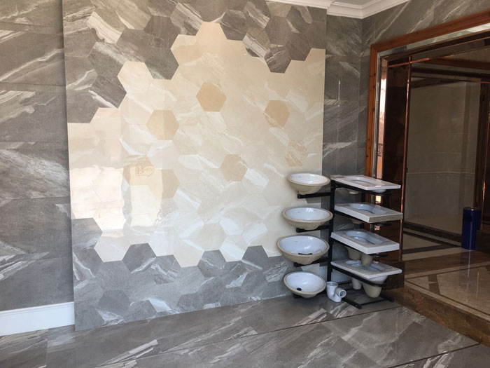 【专卖店推荐】陶瓷一线品牌永利yl23455瓷砖潮南店实景鉴赏