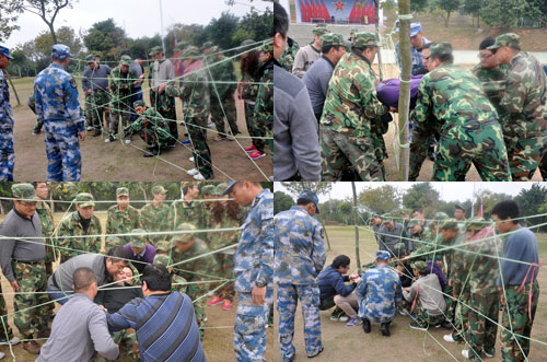 永利yl23455在广州黄埔军校举行军事拓展特训